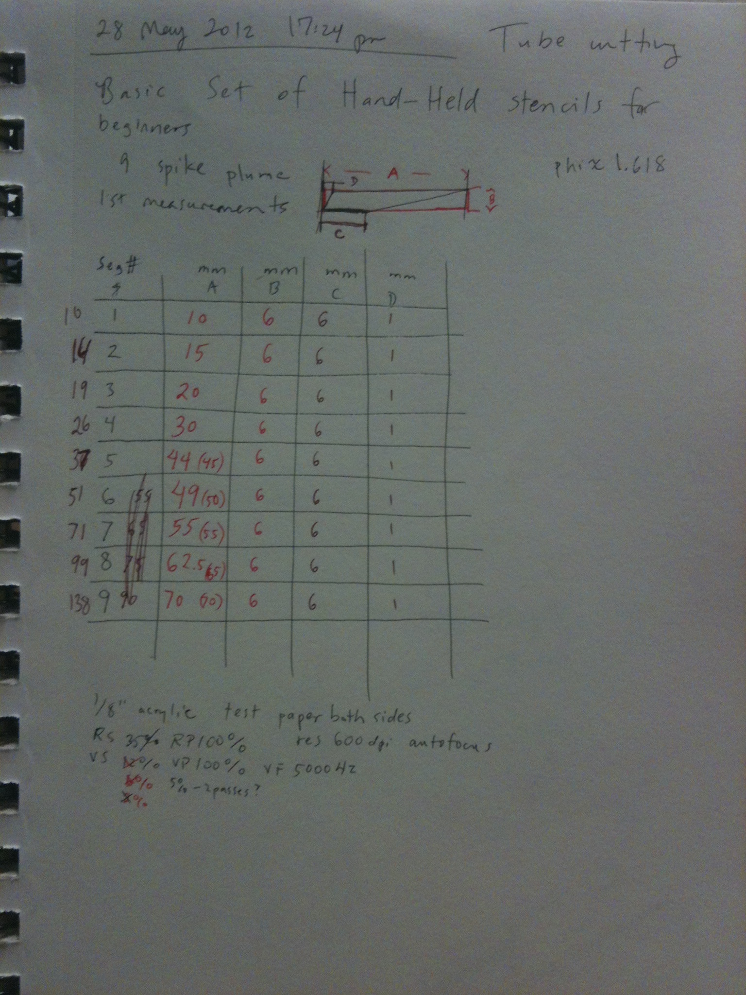 tube cutting template attempt 1